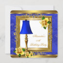 Search for royal blue and yellow invitations Gold