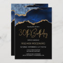 Search for blue gold 30th birthday invitations Trendy