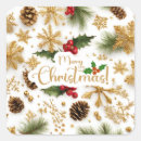 Search for pine branch stickers Christmas greetings