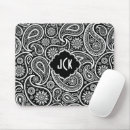 Search for black floral pattern mousepads White