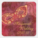 Search for masquerade wedding stickers Gold