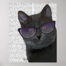 Search for black sunglasses posters Cat