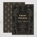 Search for gold peacock invitations 1920's