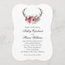 Search for floral antler wedding invitations Deer