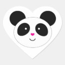 Search for panda heart stickers Black and white panda