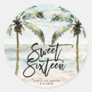 Search for sweet 16 beach party stickers Tropical