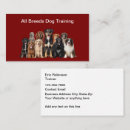 Search for dog breeder business cards Training