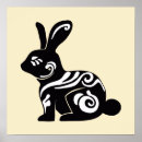 Search for abstract rabbit art Black