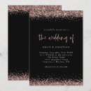 Search for rose gold glitter wedding invitations Modern