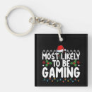 Search for video game key rings Santa