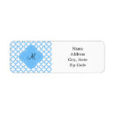 Search for quatrefoil pattern return address labels Blue