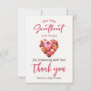 Search for red heart thank you cards A little sweetheart