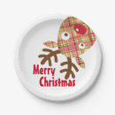 Search for christmas reindeer plates Plaid