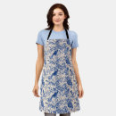 Search for blue toile aprons Flowers