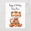 Search for cute tiger birthday cards Whimsical