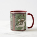 Search for primitive country mugs Snowman