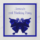 Search for blue butterfly birthday invitations Pretty