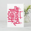 Search for graffiti birthday invitations Pink
