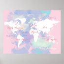 Search for watercolor world map posters Maps