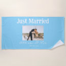 Search for just married beach towels Bride and groom