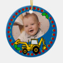 Search for construction christmas tree decorations Backhoe