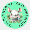 Search for endangered animals stickers Environmental