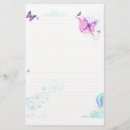 Search for butterflies stationery paper Pink
