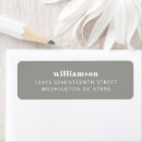 Search for grey return address labels Minimalist