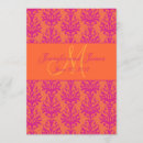 Search for monogram damask pink invitations Bride and groom