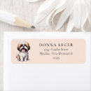 Search for cute shih tzu return address labels Watercolor