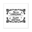 Search for merry christmas happy new year rubber stamps Winter