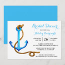 Search for anchor bridal shower invitations Turquoise