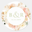 Search for green and peach stickers Watercolor floral