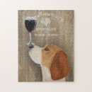 Search for wine lover puzzles Dog with wine