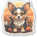 Search for cute halloween dog stickers Jack o lantern