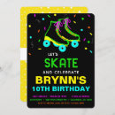 Search for neon roller skate birthday invitations Boy