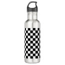 Search for black and white checkered water bottles Chequered