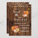 Search for pumpkin sweet 16 invitations Fall