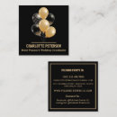 Search for balloon business cards Black and gold