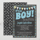 Search for chalkboard baby boy shower invitations It's a boy