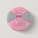 Search for pretty glitter badges Sweet 16