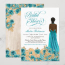Search for teal and gold bridal shower invitations Elegant