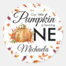 Search for pumpkin first birthday stickers One year old