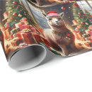 Search for alpaca christmas wrapping paper Santa