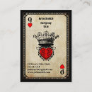 Search for queen business cards Queen of hearts