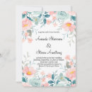 Search for pink floral border wedding invitations Flowers