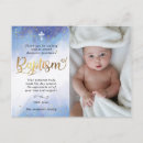 Search for baptism thank you postcards Gold cross