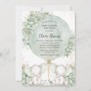 Search for elephant twins baby shower invitations Whimsical