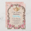 Search for vintage tea birthday invitations Floral