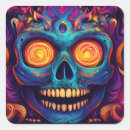 Search for psychedelic skull stickers Dia de los muertos